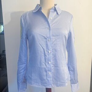 CHARLIE B Blue Striped Button Down Shirt